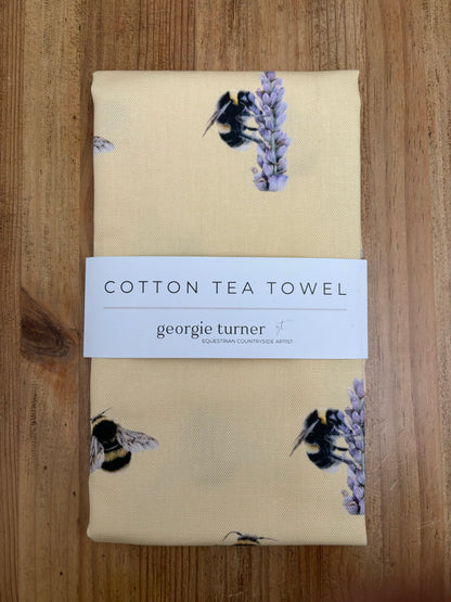 Bumble Bees Organic Cotton Tea Towel