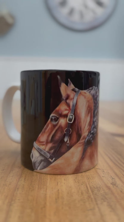 Braided Horse Ceramic Mug