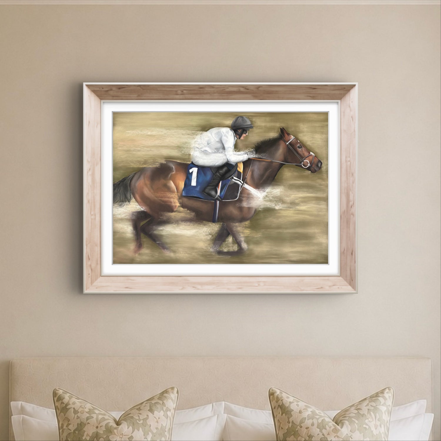 'Constitution Hill' Racehorse - Original Pastel Painting By Georgie Turner