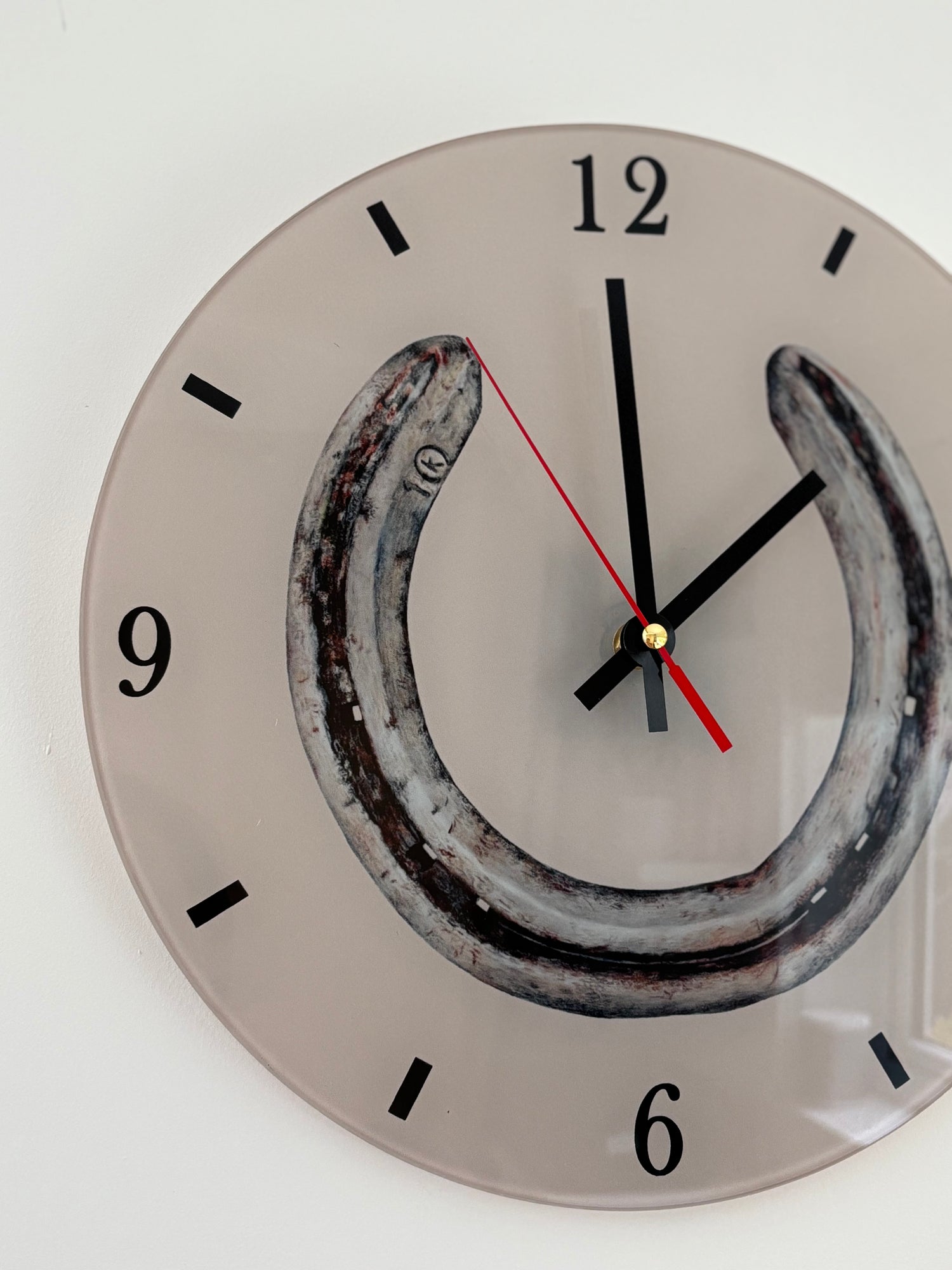 Horseshoe Glass Clock