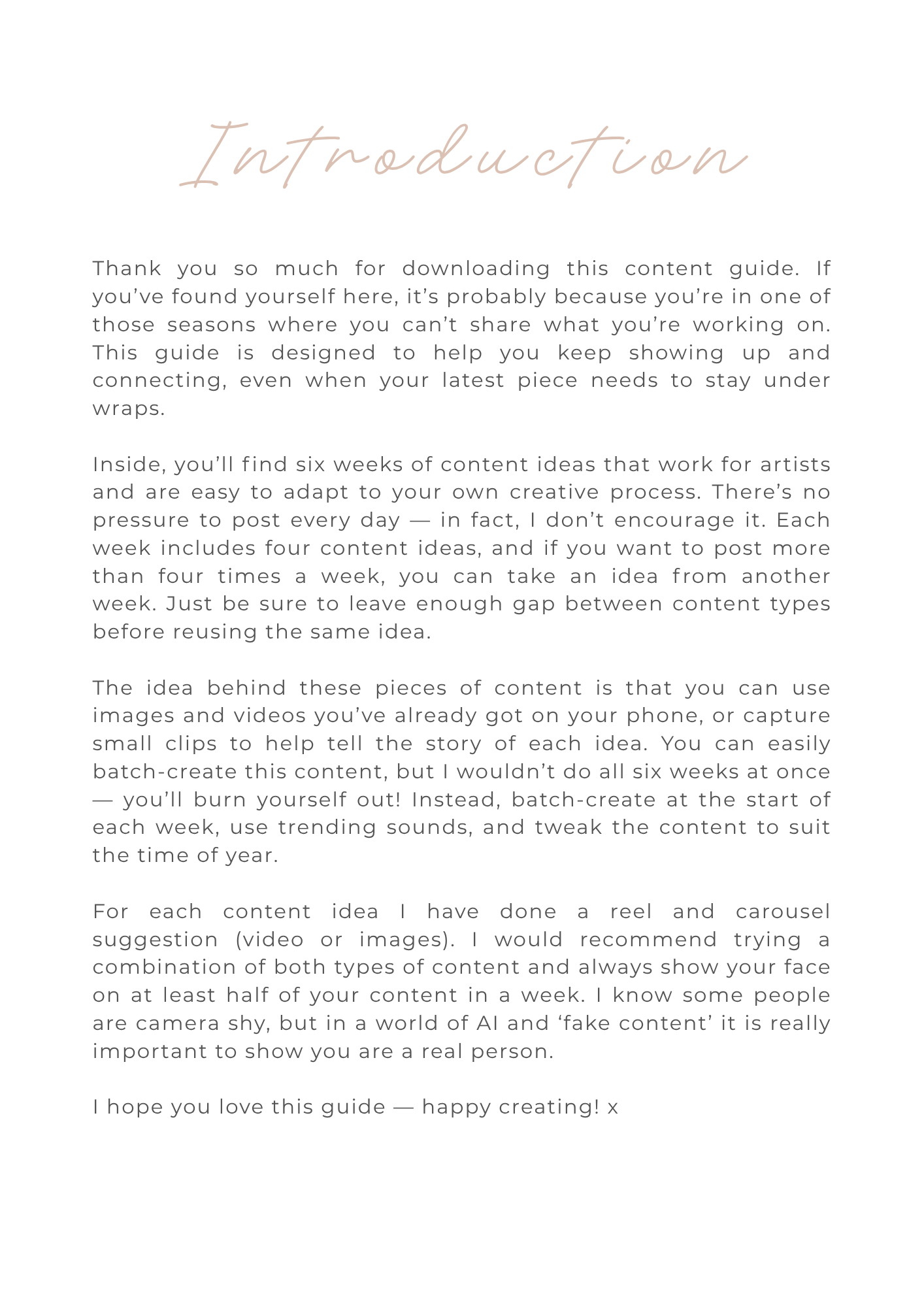 Camera Roll Content Ideas For Artists