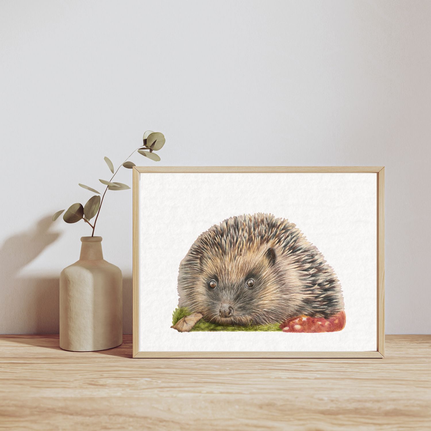 Hedgehog Fine Art Print on Paper