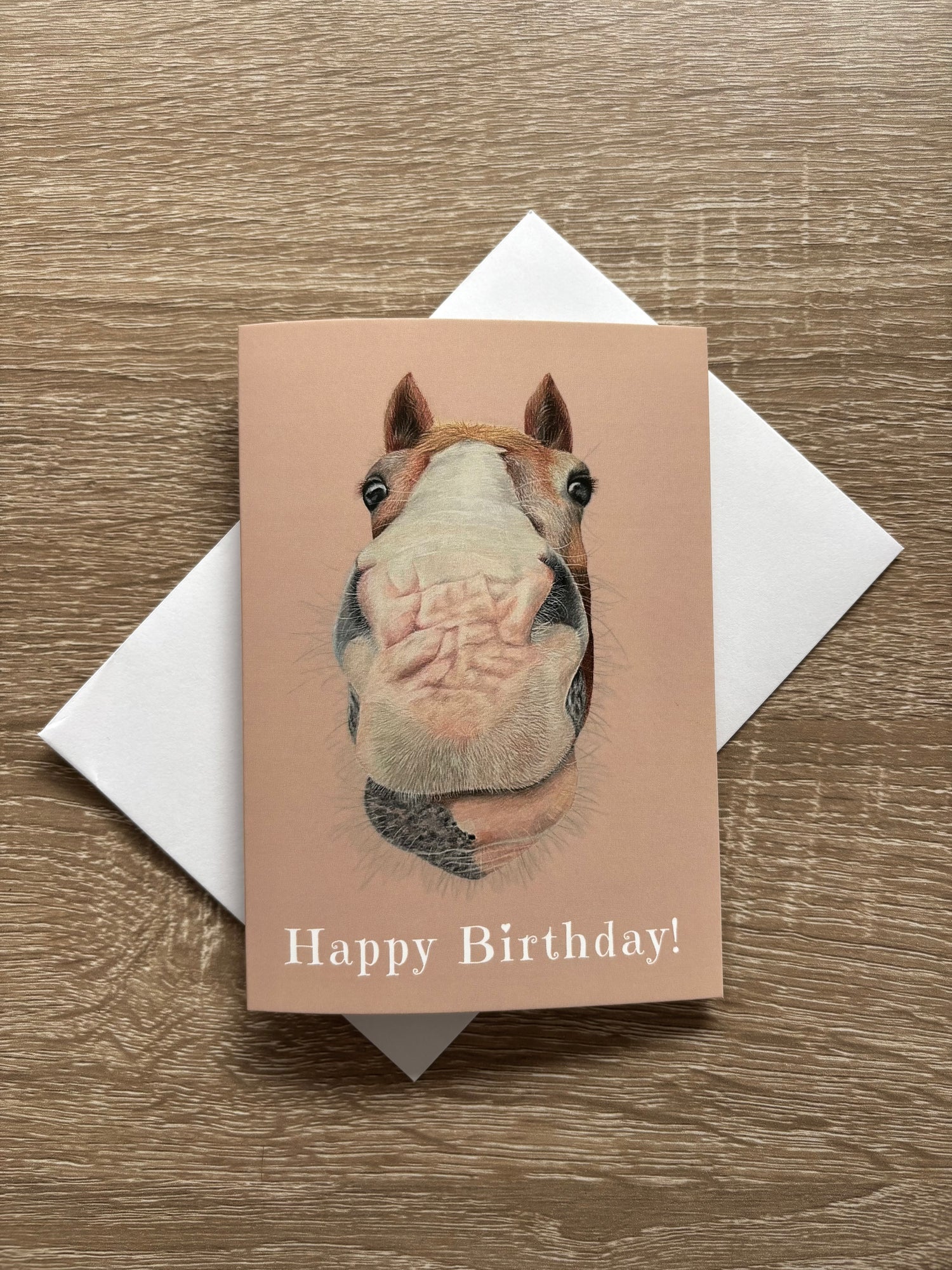 Nosy Pony 'Happy Birthday' Greeting Card