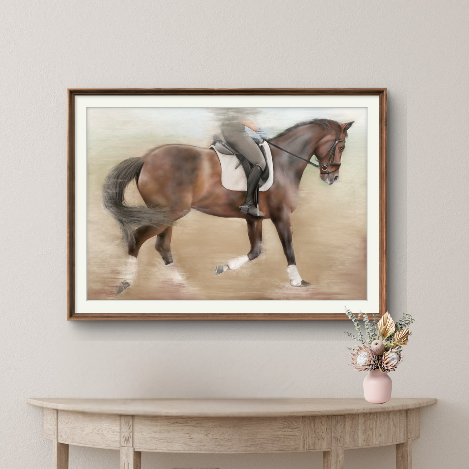 'The Art Of Training' Original Pastel Artwork