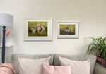Field Mouse and Foxes original framed artworks by Georgie Turner displayed in a living room, perfect for country home wall decor collections.