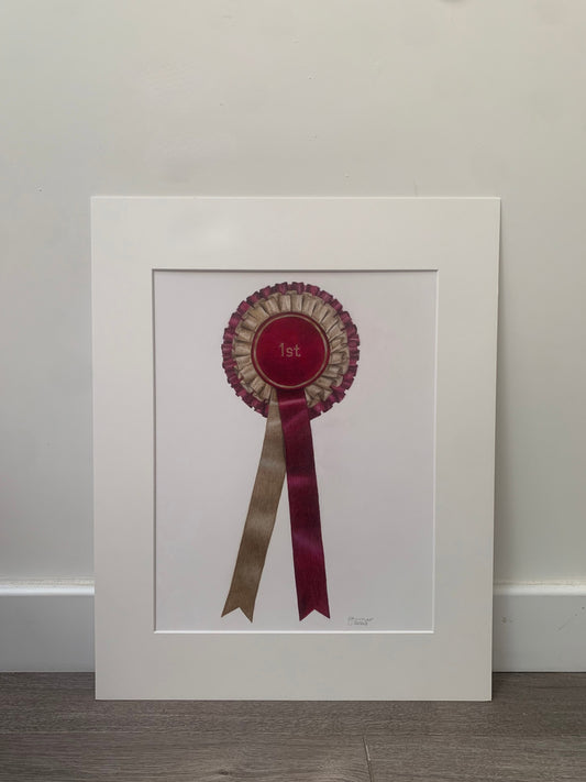 'The First Time We...' Red Rosette Original Drawing