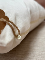 Detail of the custom cushion zipper, emphasising quality craftsmanship for country home accessories.