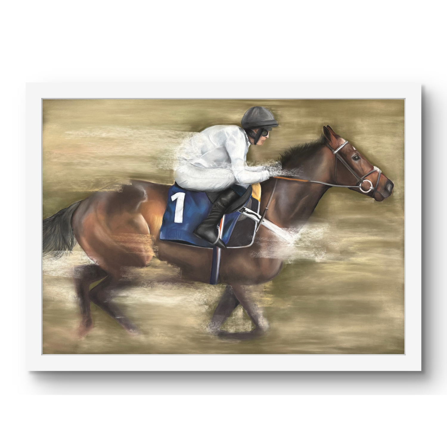 'Constitution Hill' Racehorse - Original Pastel Painting By Georgie Turner