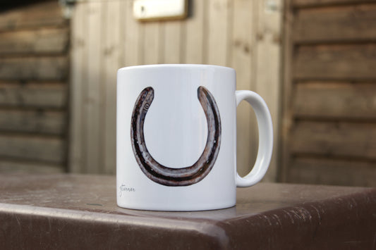 Horseshoe 'Lucky Side Up' Ceramic Mug