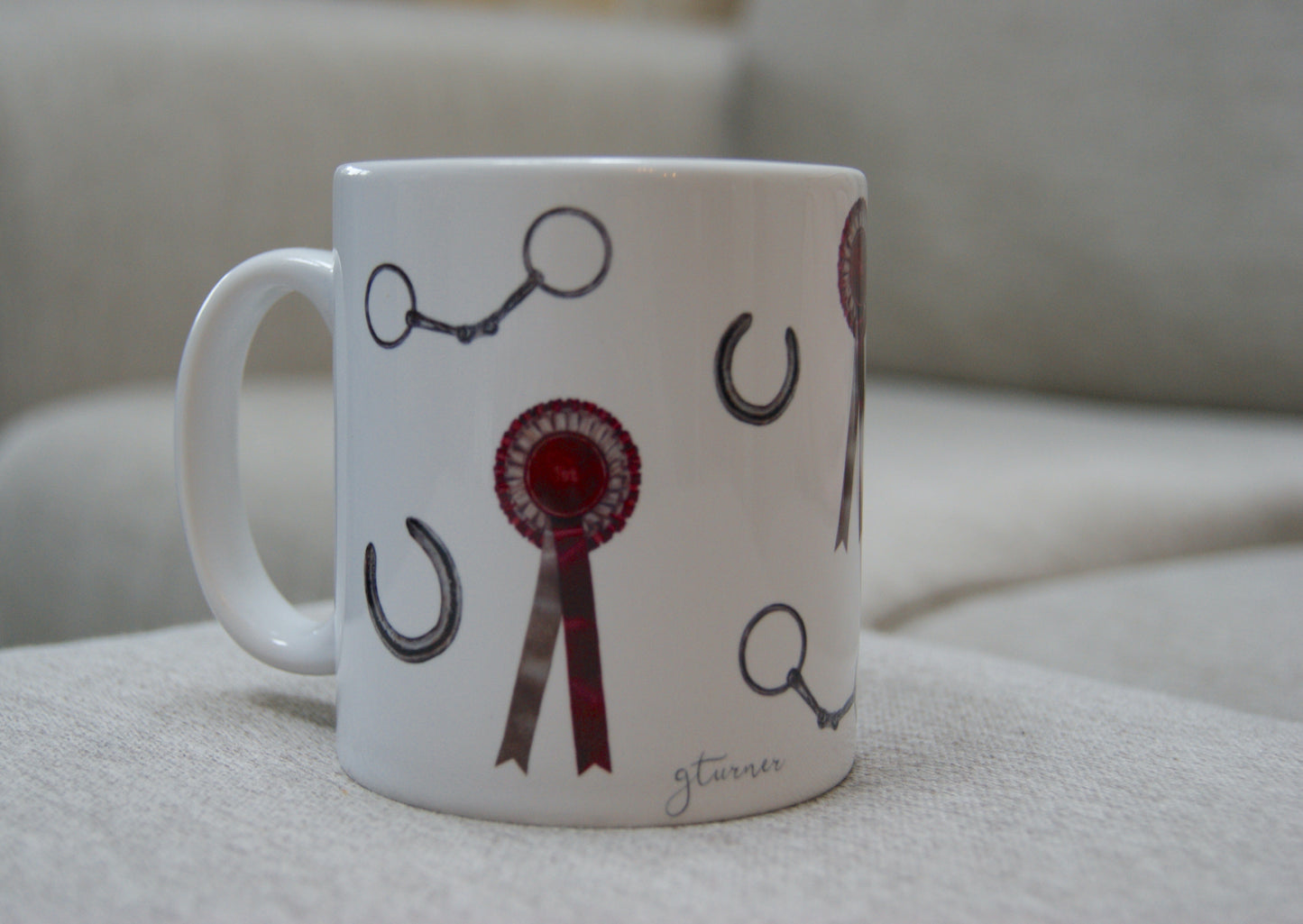 Rosette Horse Ceramic Mug