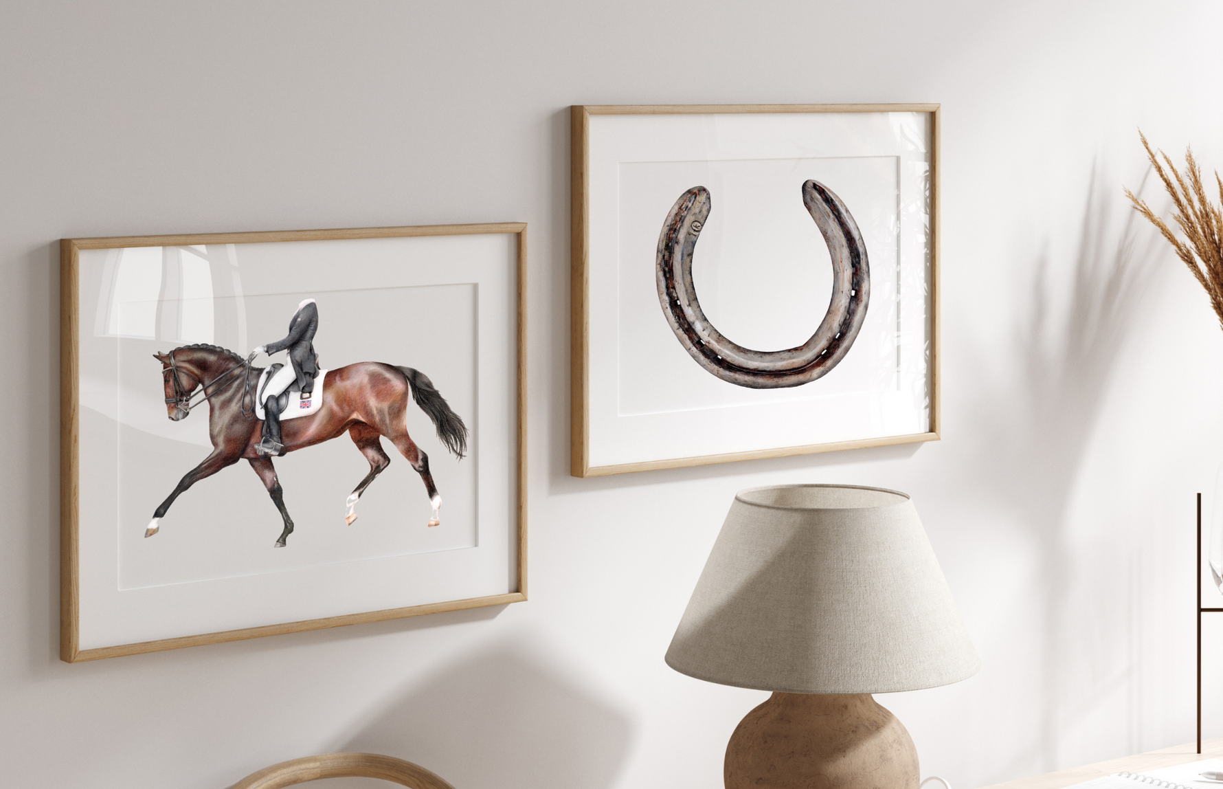 Horse shoe and Dressage Horse Prints