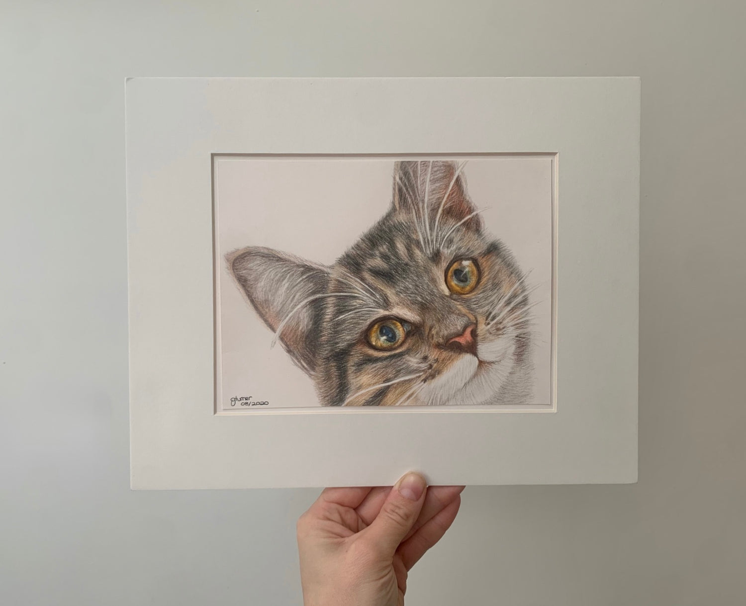 'The Tabby Kitten' Cat Original Drawing