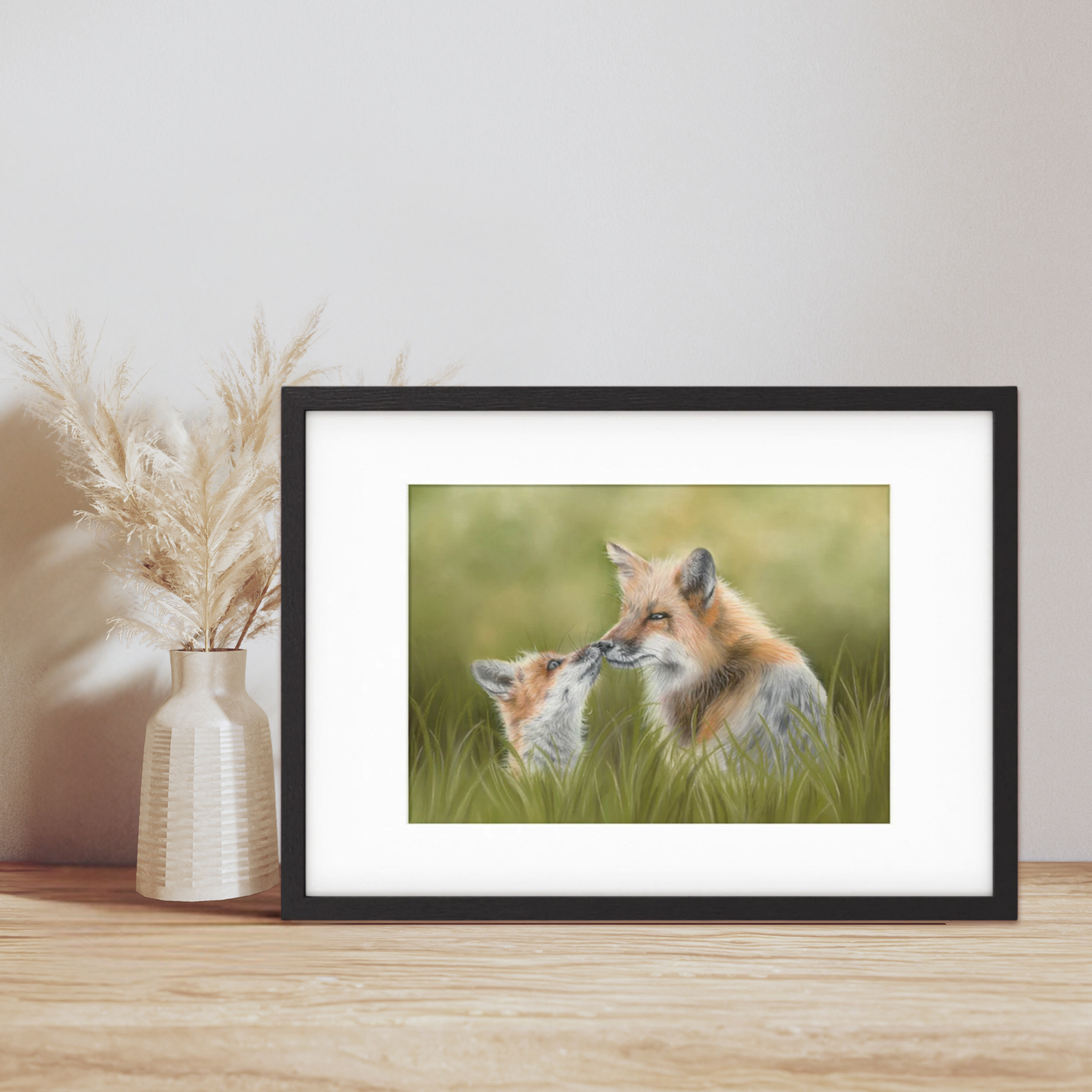 Fox & Cub Print