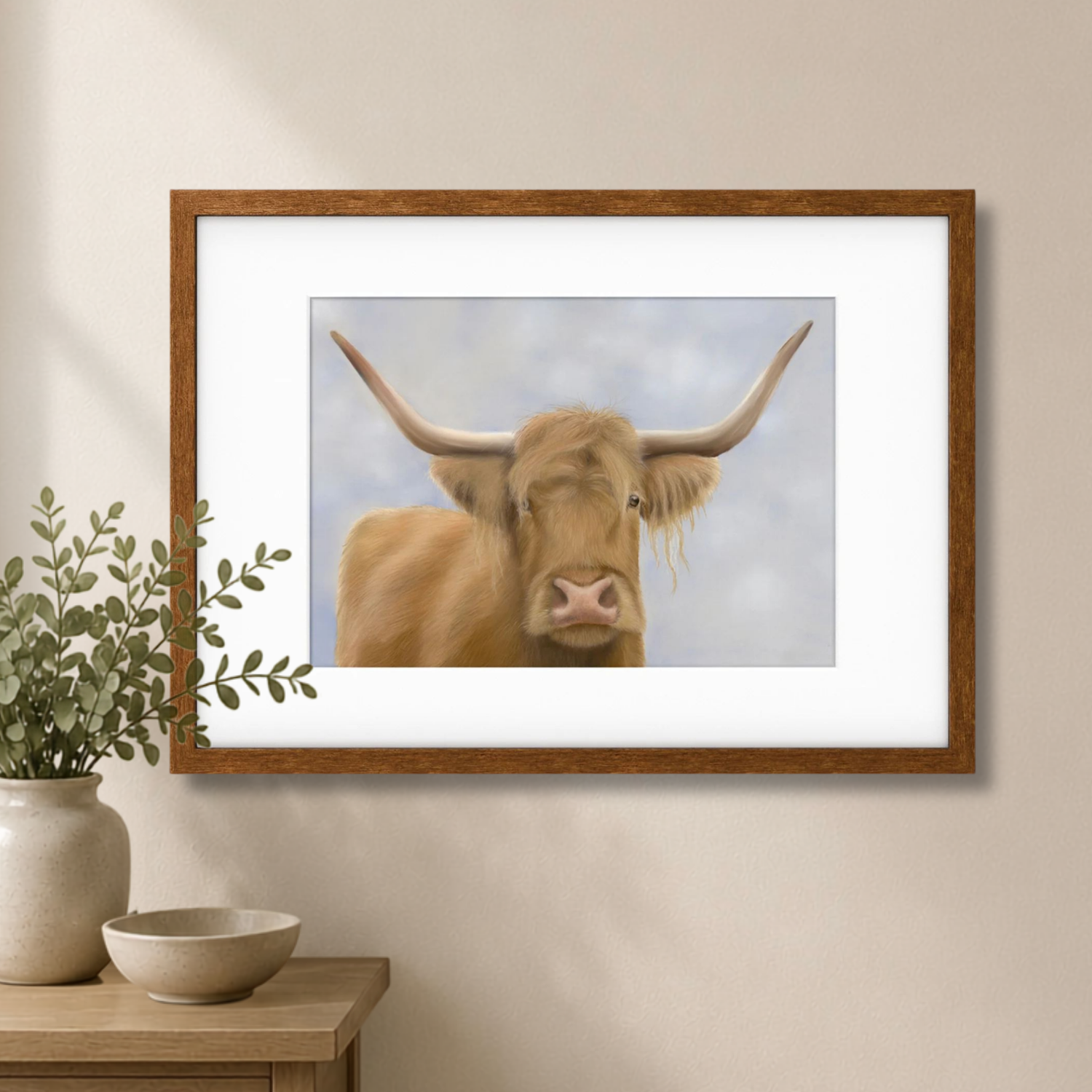 Framed Highland Cow Print