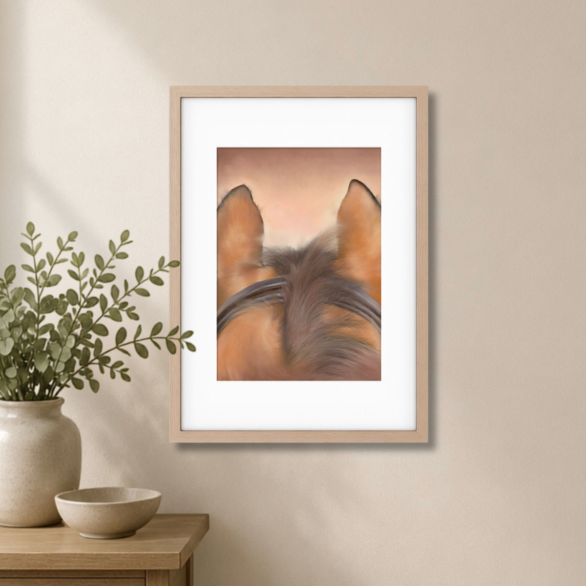 Framed Through The Ears Print