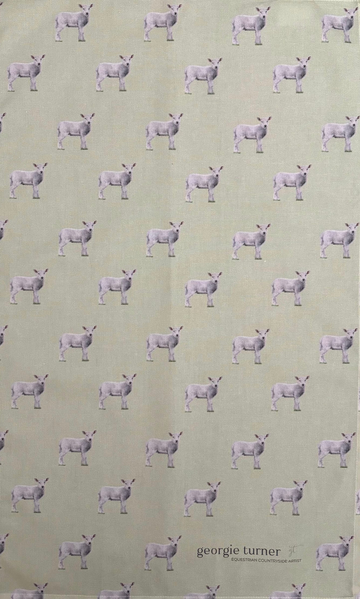 Springtime Lamb Tea Towel