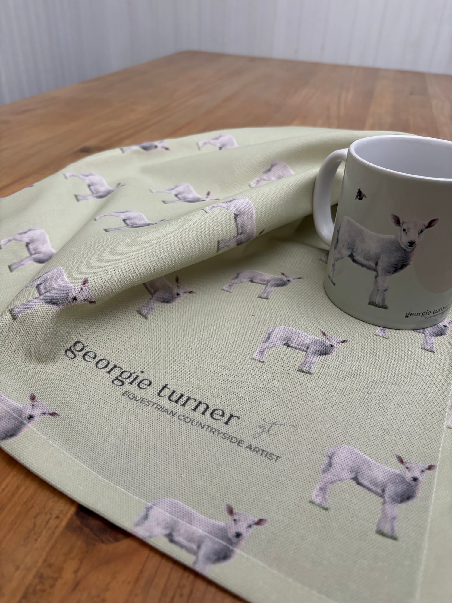 Lamb Farm Tea Towel