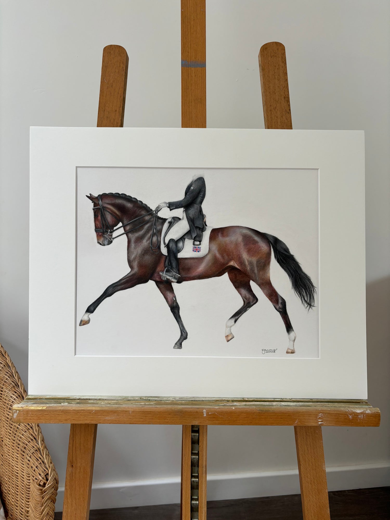 'Best Foot Forward' Dressage Horse Original Artwork