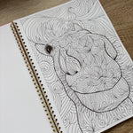 Horse colouring book hand drawn