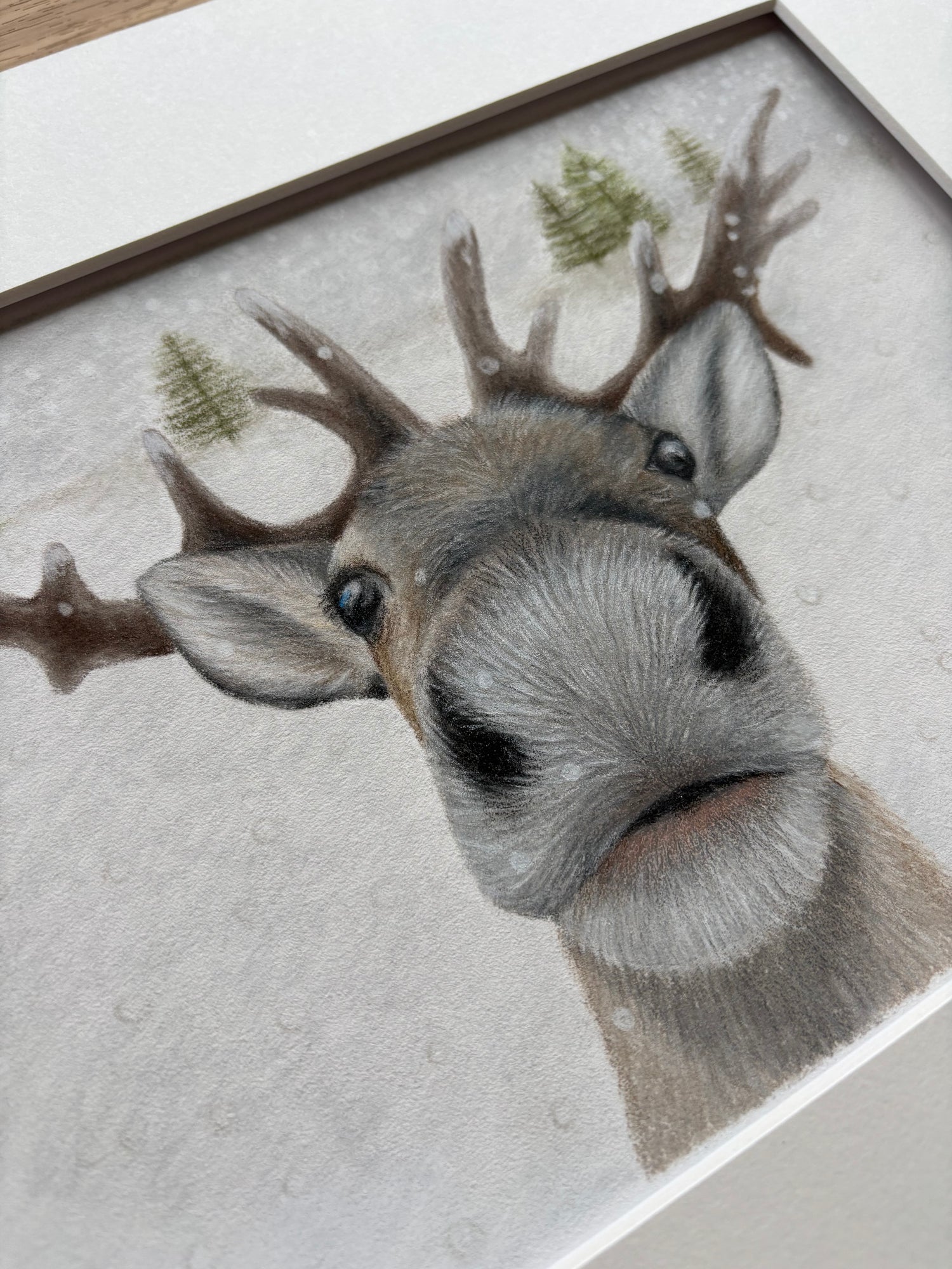 Nosy Reindeer Original Art