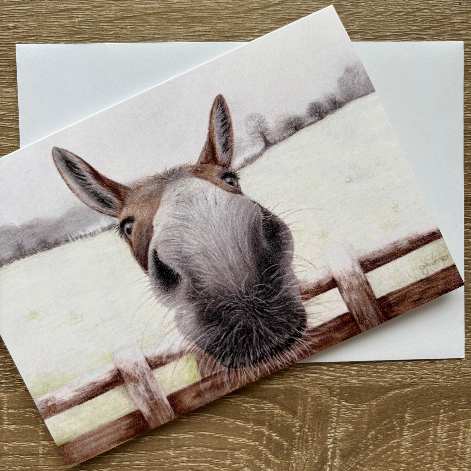 Nosy Donkey Christmas Card