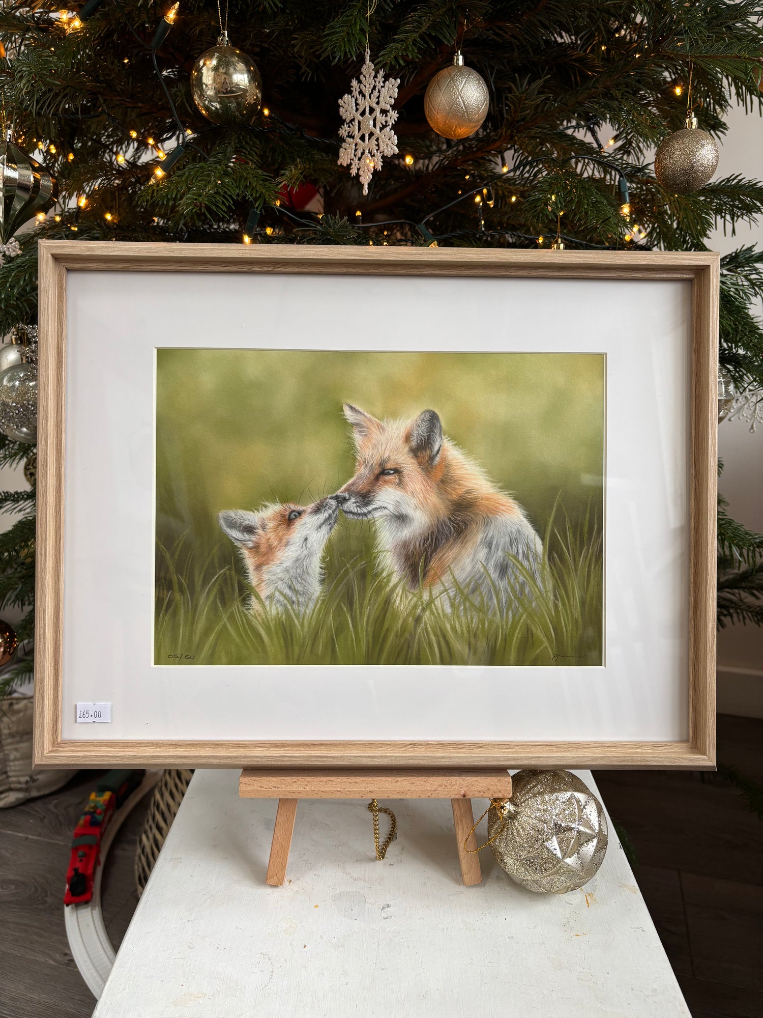 Fox & Cub Framed Print