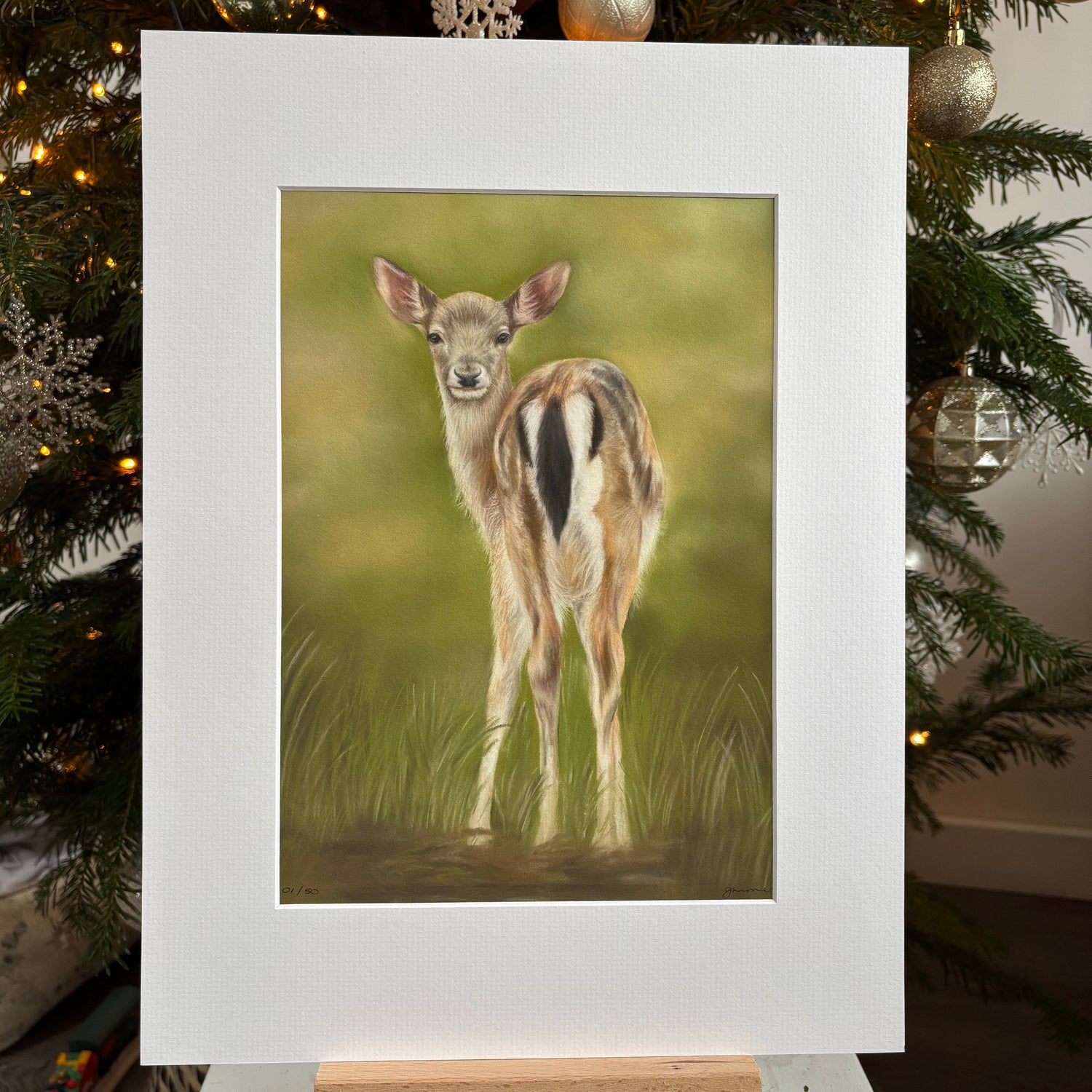Fallow Fawn A4 Mounted Print