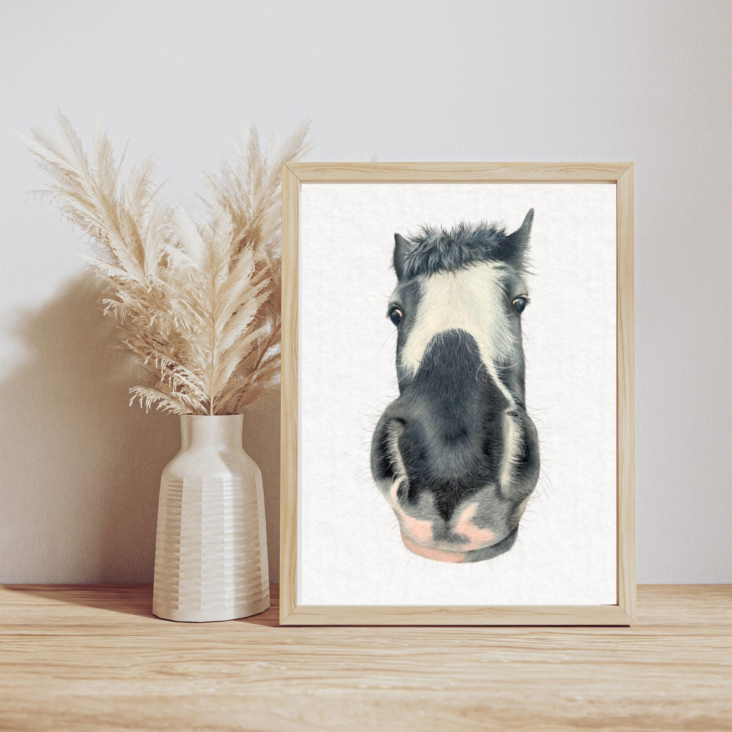 'Inky' Nosy Pony Funny Horse Art