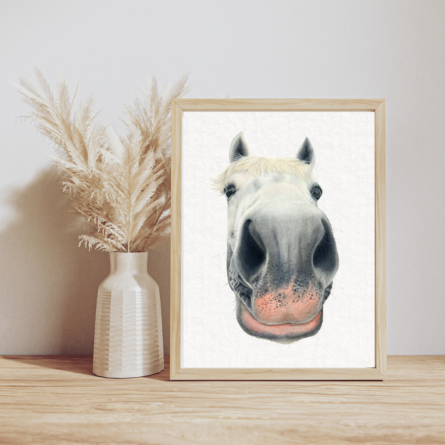 Horse print grey pony