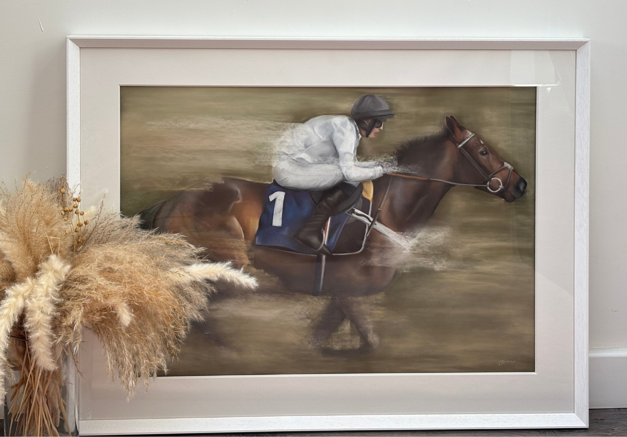 Racehorse Original Pastel Art - 'Gallop'