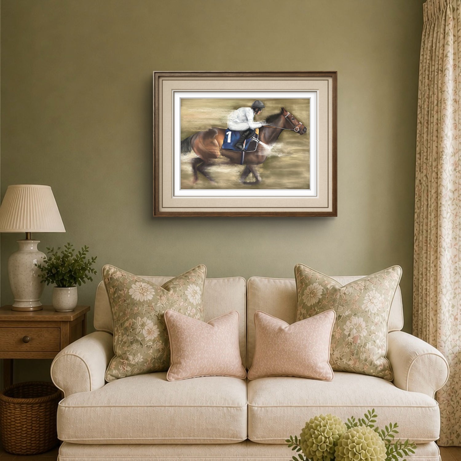 'Constitution Hill' Racehorse - Original Pastel Painting By Georgie Turner