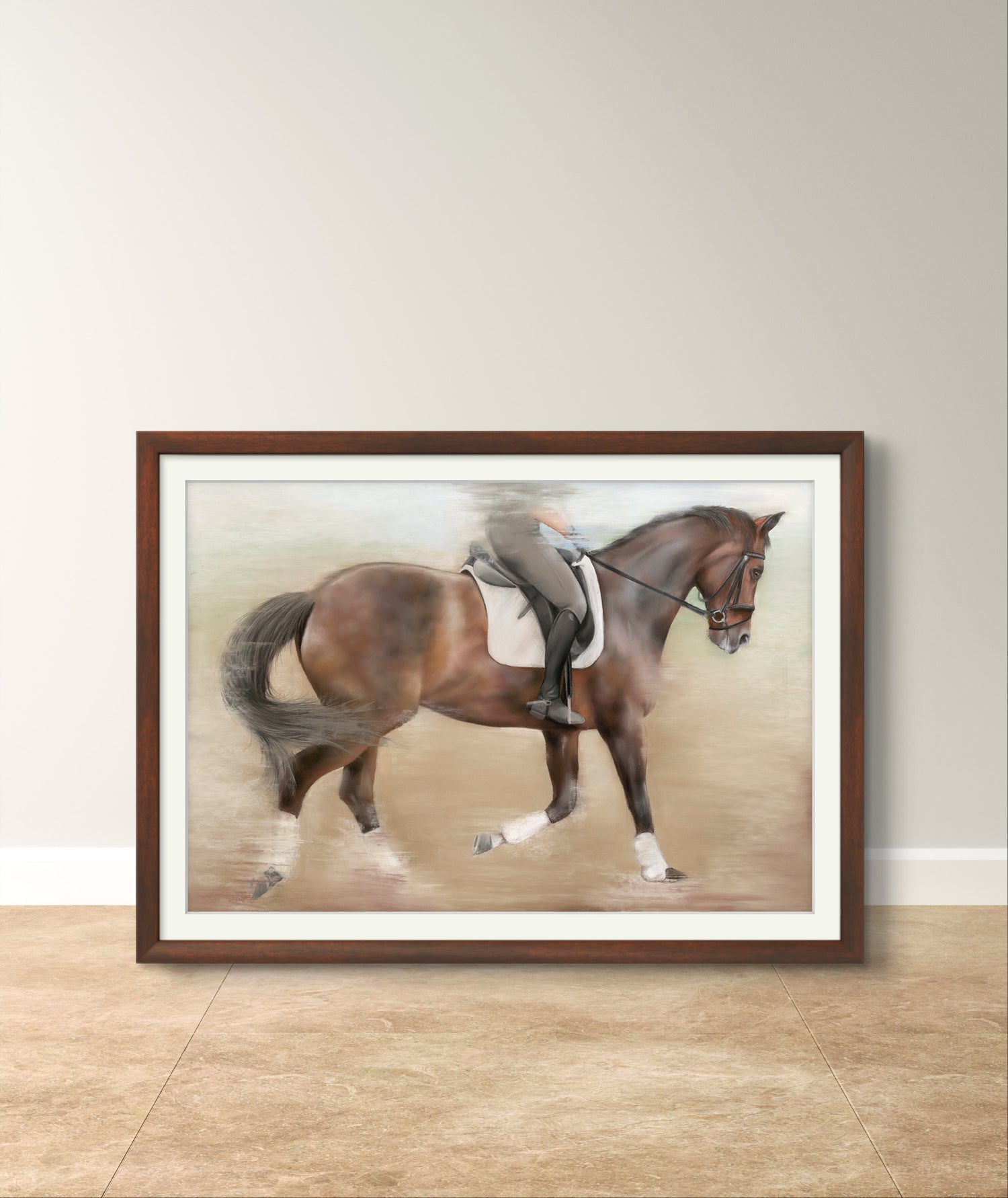 'The Art of Training' Dressage Horse Fine Art Print On Paper