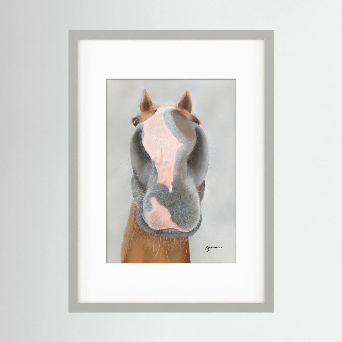 Framed Nosy Pony© Native River Print