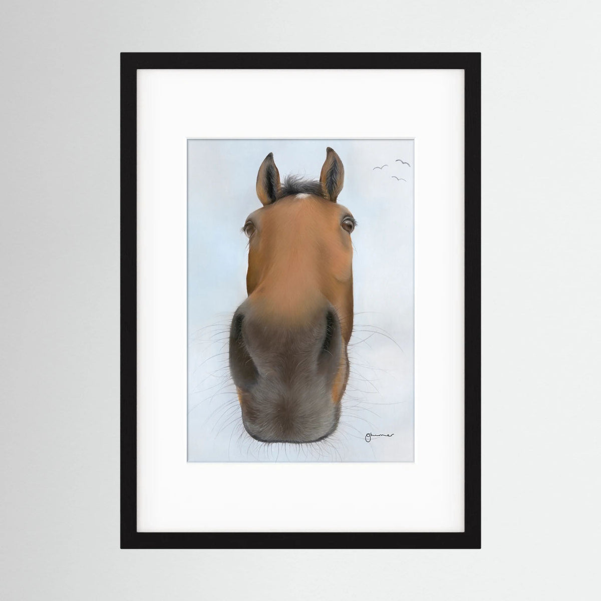 Framed Nosy Pony© Thistlecrack Print
