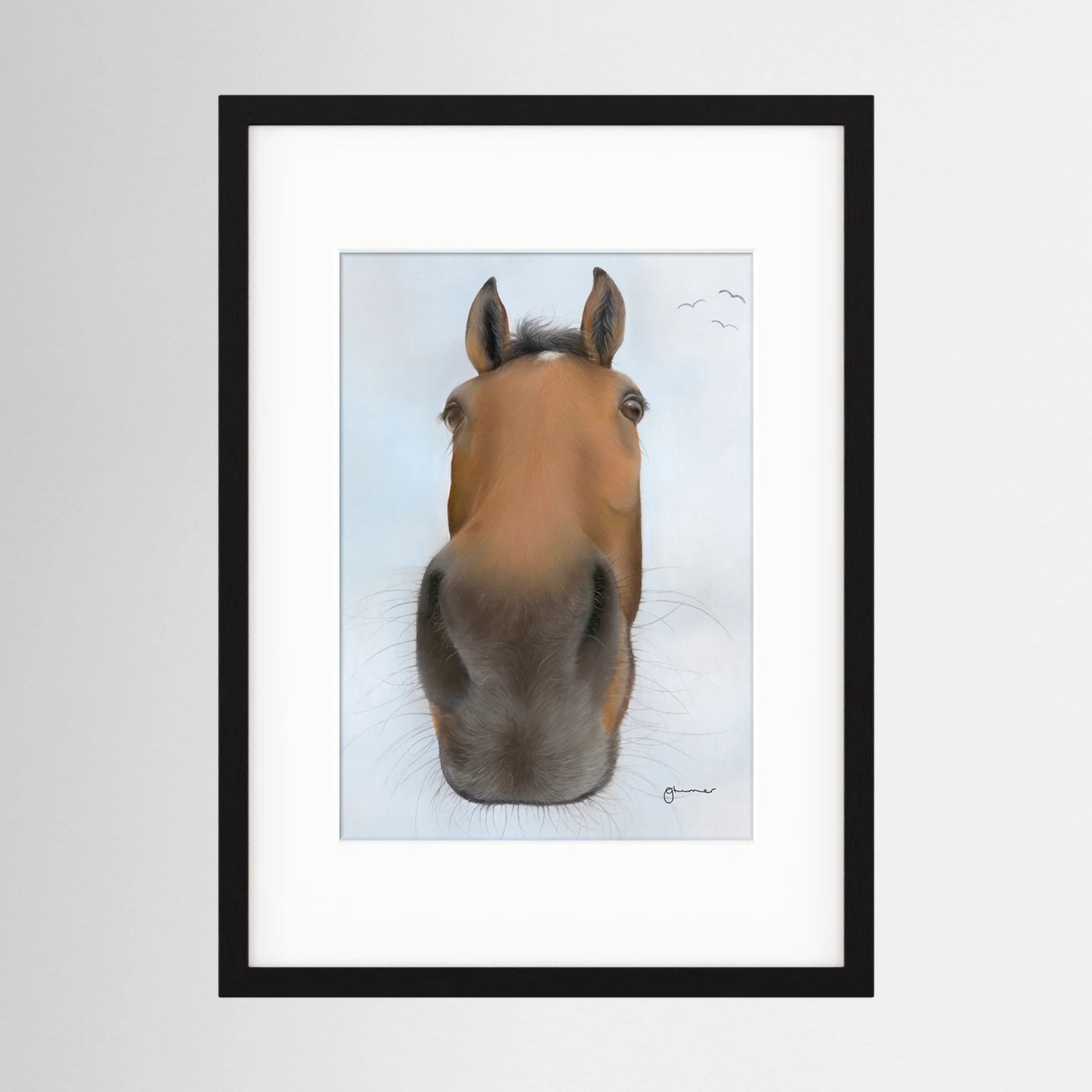 Framed Nosy Pony© Thistlecrack Print