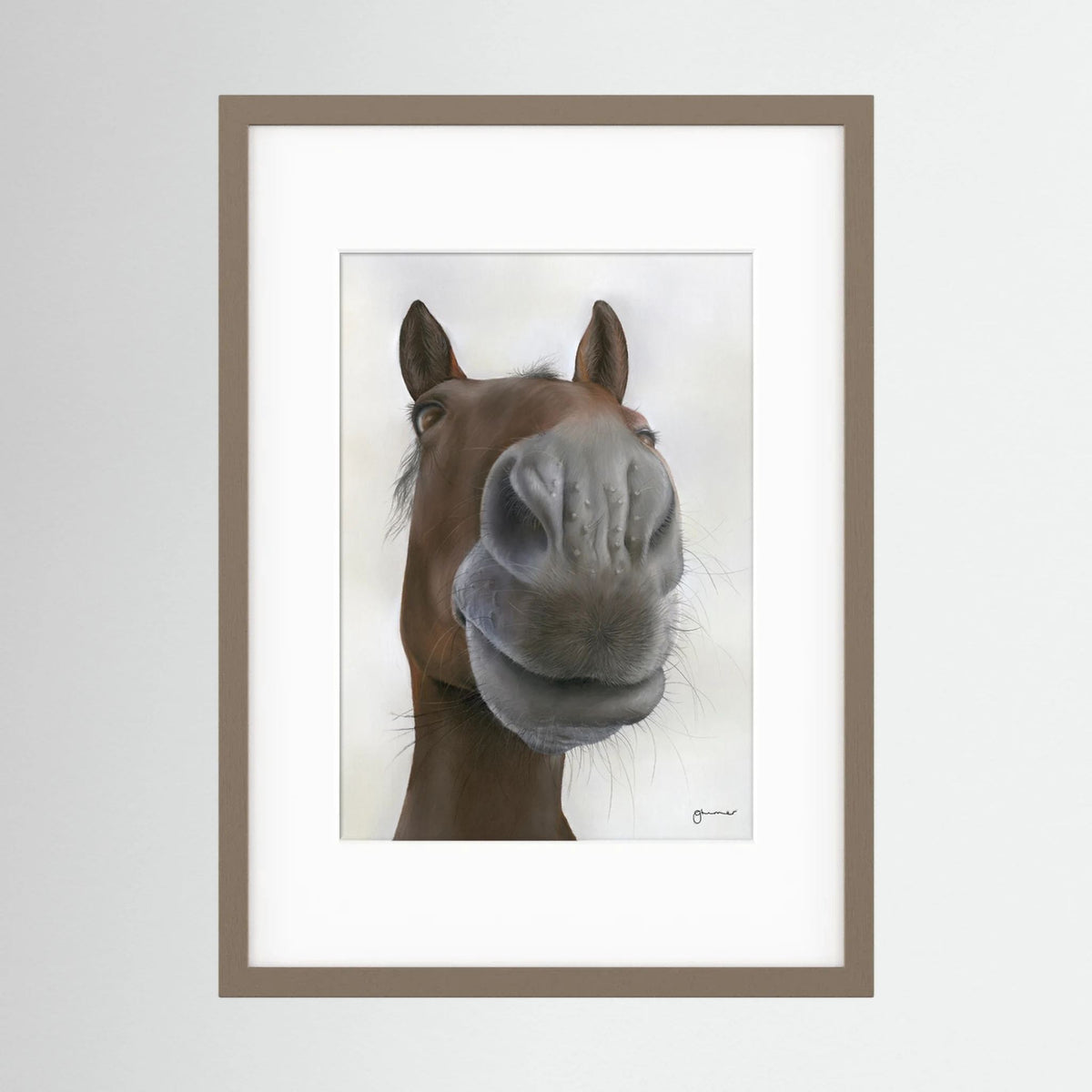 Framed Nosy Pony© Sprinter Sacre Print