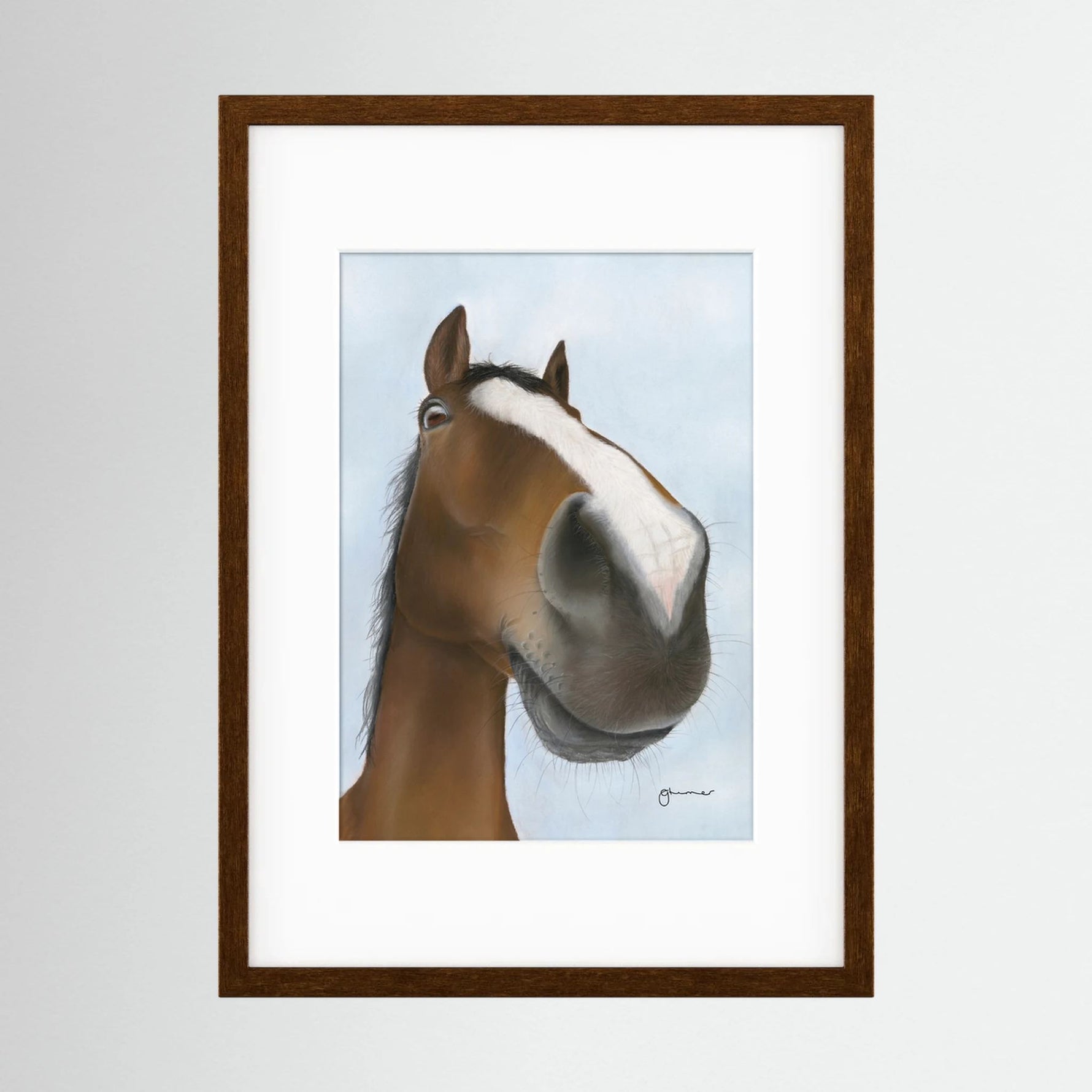 Framed Nosy Pony© Kauto Star Print