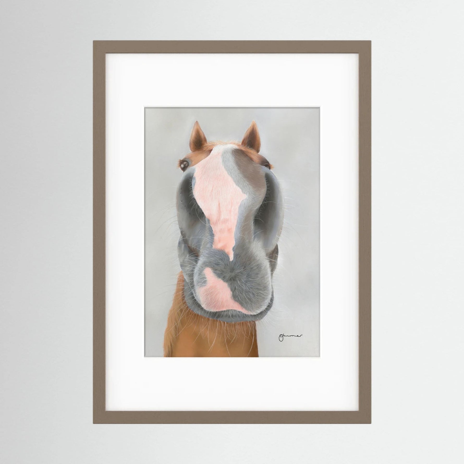 Framed Nosy Pony© Native River Print