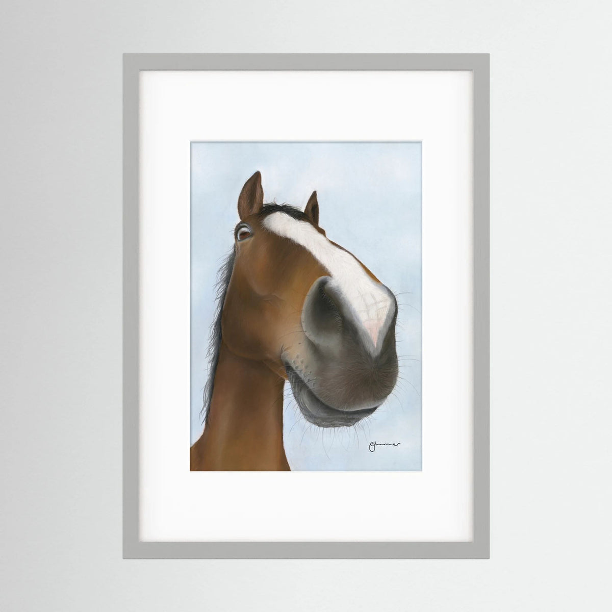 Framed Nosy Pony© Kauto Star Print