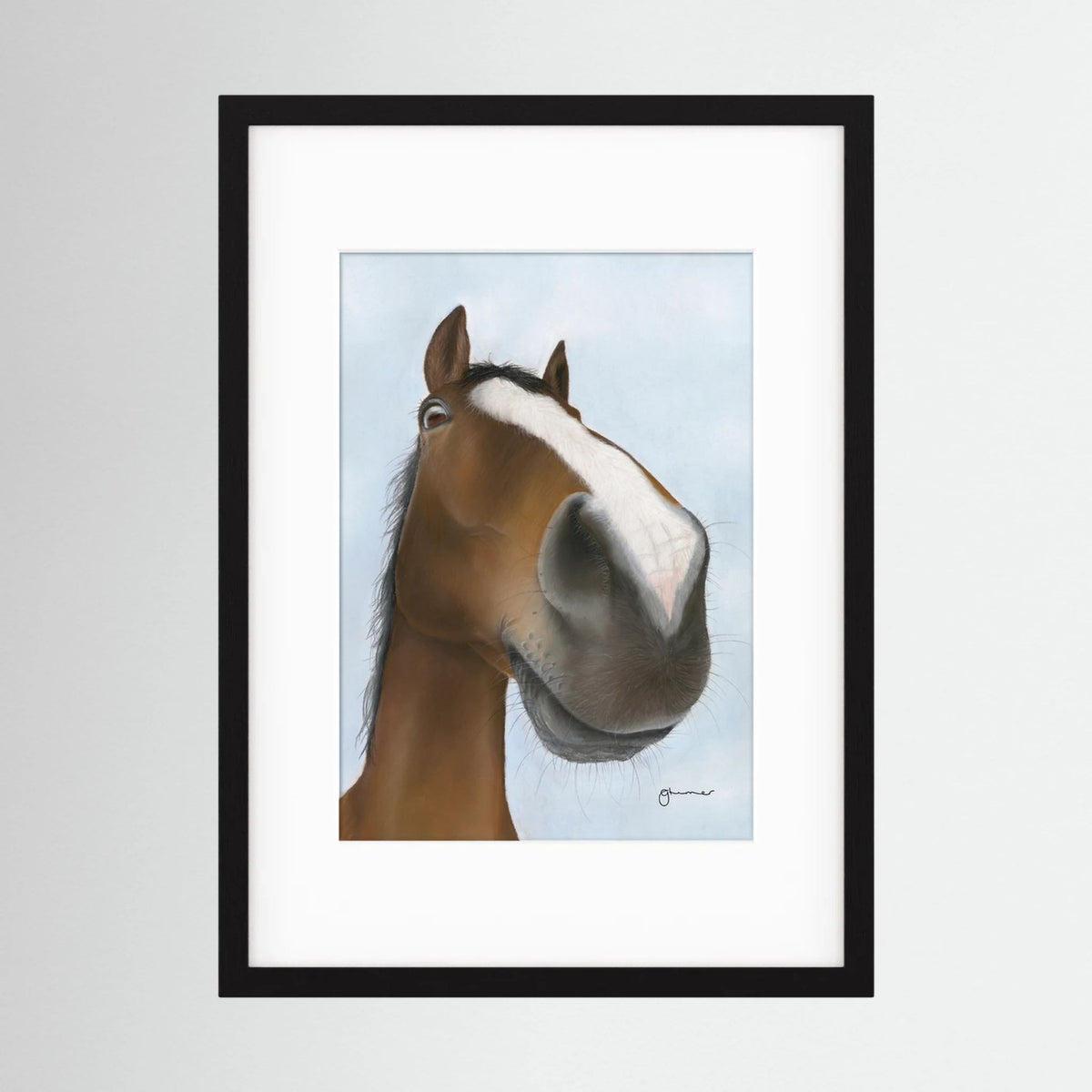Framed Nosy Pony© Kauto Star Print