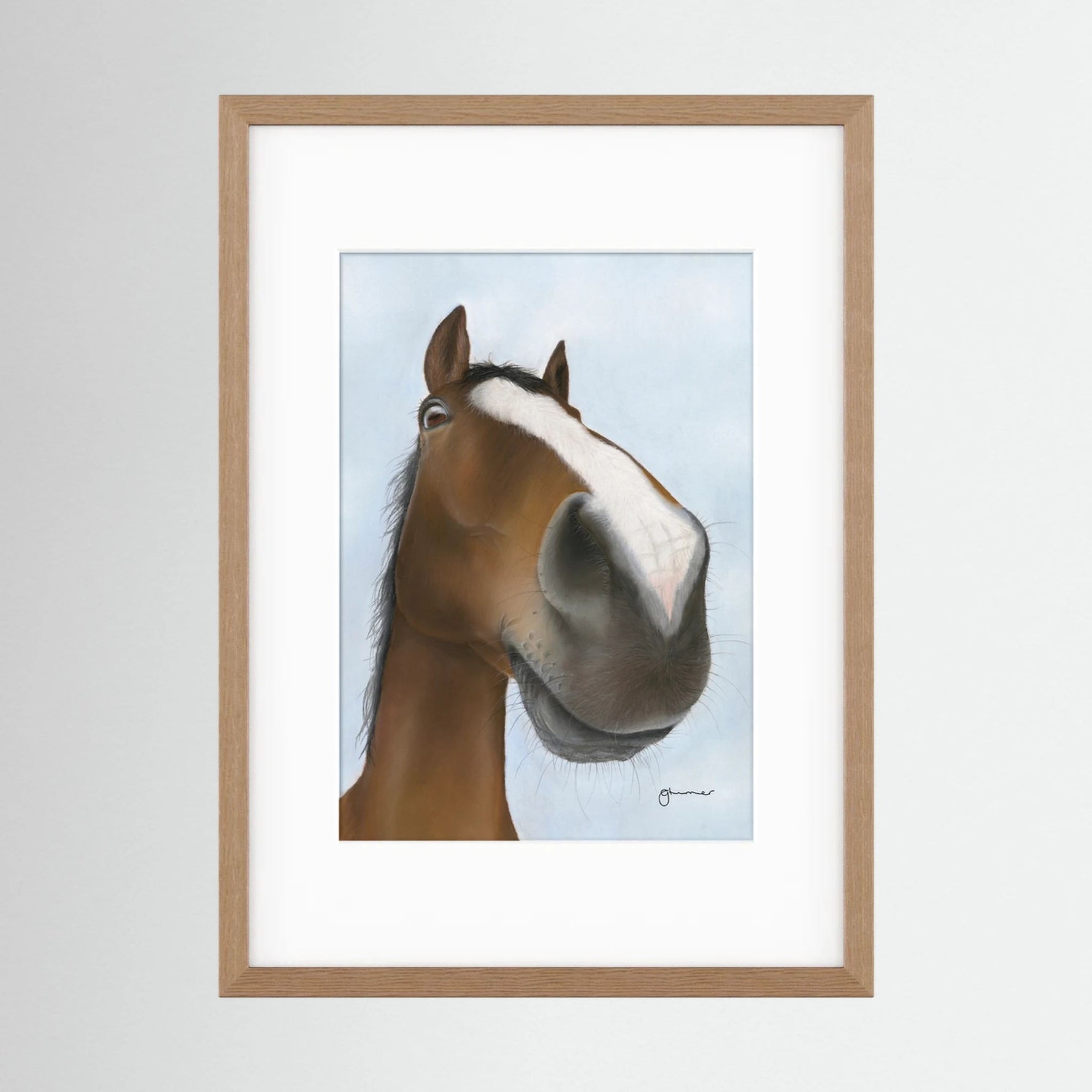 Framed Nosy Pony© Kauto Star Print