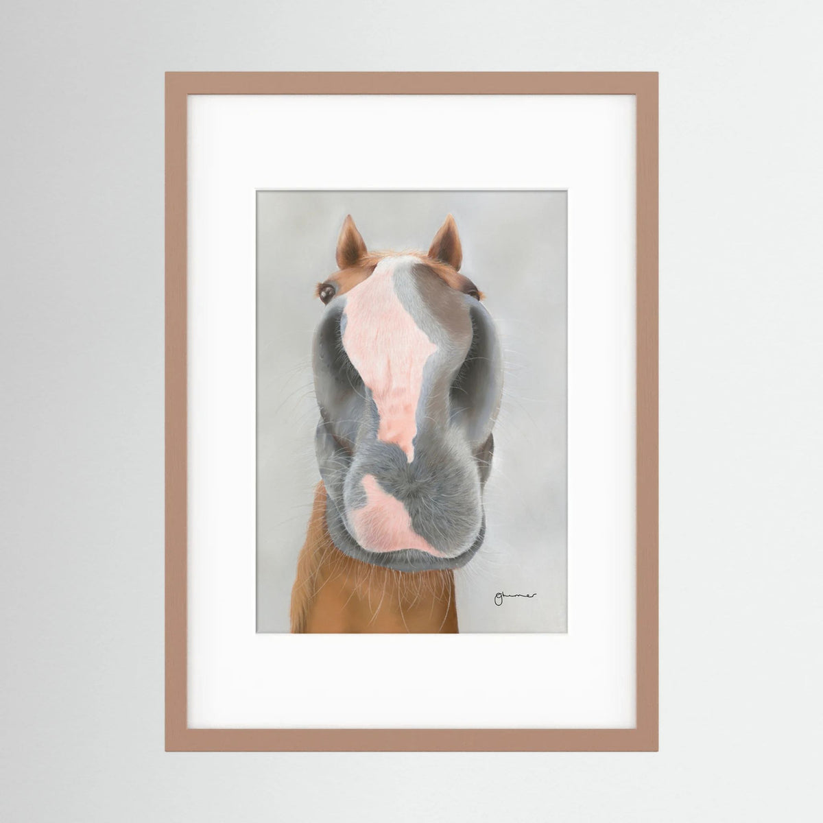 Framed Nosy Pony© Native River Print