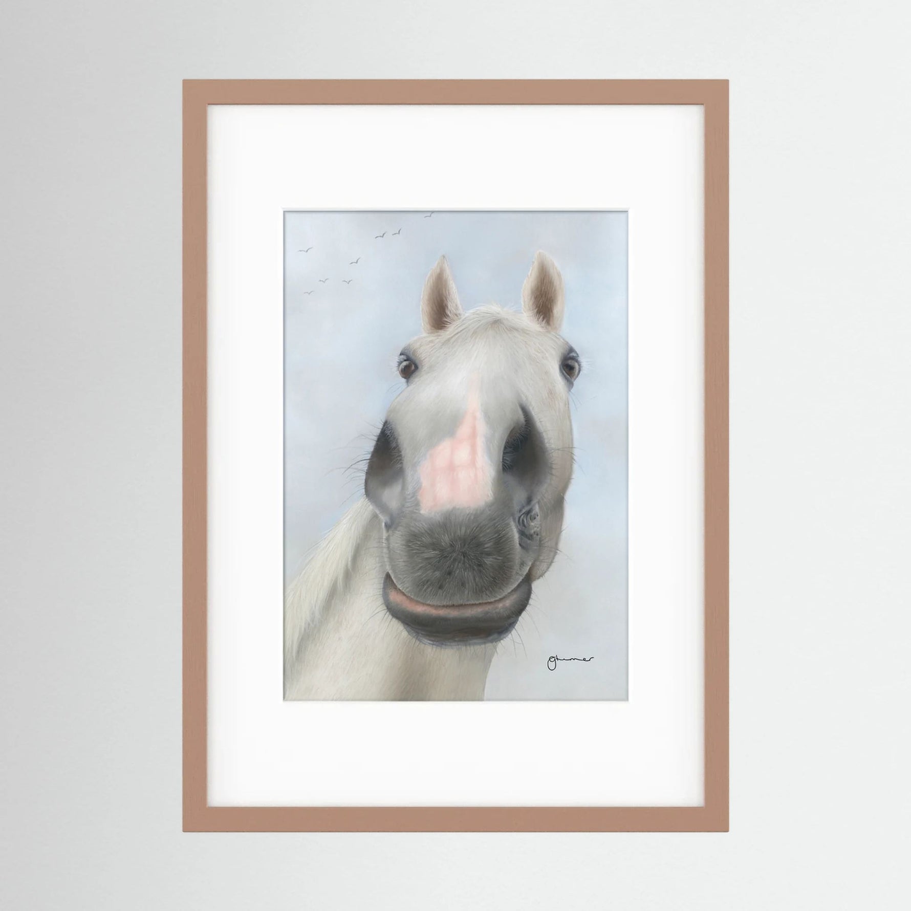 Framed Nosy Pony© Desert Orchid Print
