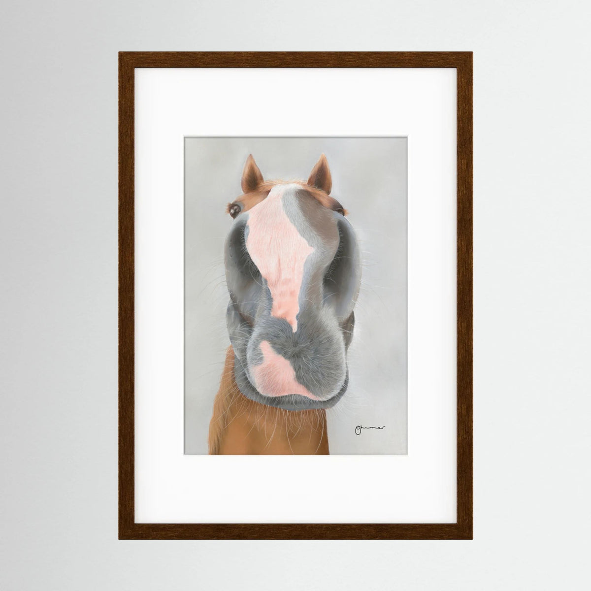 Framed Nosy Pony© Native River Print